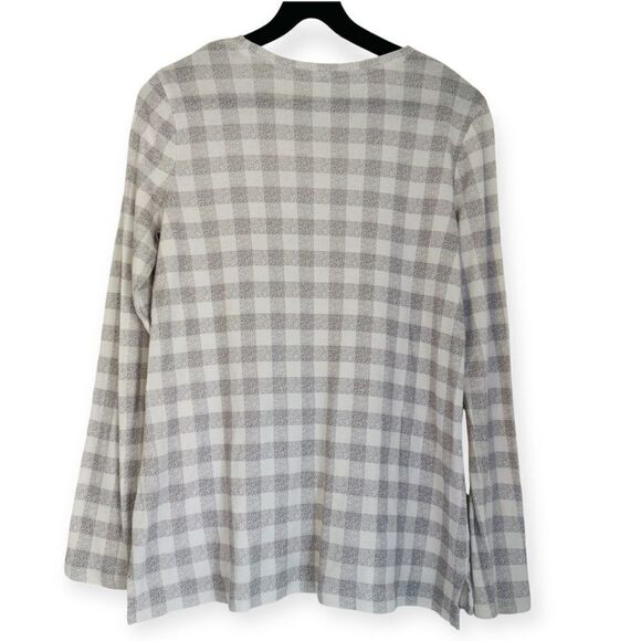 J. Jill Pima Crew Neck High Low Tee Top Size Small - Picture 2 of 5